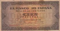 Spagna 100 Pesetas - Coat of Arms of Spain - 1938 - Series D