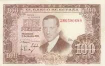 Spagna 100 Pesetas - J.R. de Torres - 07-04-1953 - Serial 2M