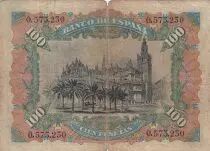 Spagna 100 Pesetas - Woman seated - Cathedral of Sevilla - 1907 - P.64a