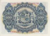 Spagna 100 Pesetas - Women seated - Arms - 1906 - P.59a