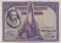 Spagna 100 Pesetas M. De Cervantes - 1928 - without serial - VF - P.76