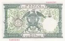 Spagna 1000 Pesetas - Catholics kings - Coat of arms - 1957 - Serial N