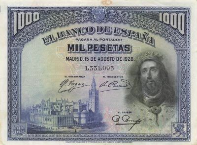 Spagna 1000 Pesetas - San Fernando - 1928 - P.78
