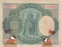 Spagna 1000 Pesetas Carlos I - 1925 - Poor - P.70