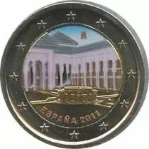 Spagna 2 Euro Alhambra, colorised