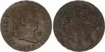 Spagna 2 Maravedis Ferdinand VII - 1833 - S&eacute;govia - KM.487