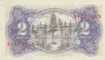 Spagna 2 Pesetas - Woman - Toledo bridge - 1938 - P.95