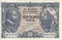 Spagna 25 Pesetas - Juan de Herrera - Arms - 1940 - P.116