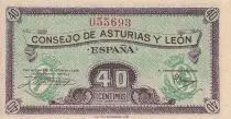 Spagna 40 Centimos - Consejo de Asturias y Leon - ND (1936) - P.S602