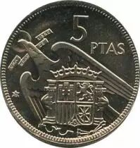 Spagna 5 Peseta F. Franco Caudillo de Espana