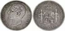 Spagna 5 Pesetas - Alfonso XII - Arms - 1876 - Silver - KM.671