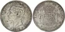 Spagna 5 Pesetas - Alfonso XII - Arms - 1878 - Silver - KM.676