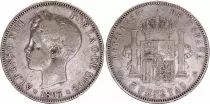 Spagna 5 Pesetas,  Alfonso XIII - Arms - 1897 (97)PG-V