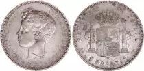 Spagna 5 Pesetas,  Alfonso XIII - Arms - 1898 (98)PG-V