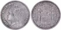 Spagna 5 Pesetas,  Alfonso XIII - Arms -1893 (93 ) PG V