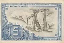 Spagna 5 Pesetas - Bilbao - Caja de Ahorros Vizcaina -1937 - P.S561