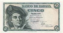 Spagna 5 Pesetas - De Elcano - 1948 - P.136
