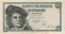 Spagna 5 Pesetas - De Elcano - 1948 - P.136