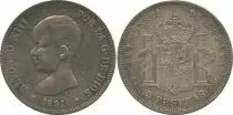 Spagna 5 Pesetas Alfonso XIII - Arms -1891