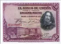 Spagna 50 Pesetas  - D. V�lasquez - 1928