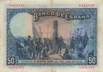 Spagna 50 Pesetas - Alfonso XIII - Stamped (1931) - P.80