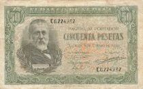 Spagna 50 Pesetas - Menendez Pelayo - 1940 - P.117