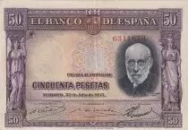 Spagna 50 Pesetas - Santiago Ramon y Cajal - 1935 - XF - P.88