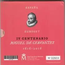 Spagna Complete set 2016 - 9 coins Miguel Cervant&egrave;s - Used coin set