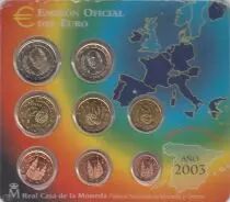 Spagna Spain Complete set 2003 - 8 coins Euro