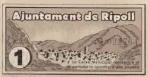Spain 1 Peseta - Ajuntament de Ripoll - 1937