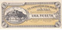 Spain 1 Peseta - El comité de enlace de Dénia - 1936