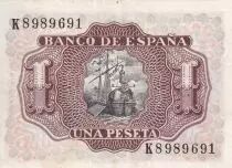 Spain 1 Peseta - Marqu&eacute;s de Santa Cruz - 1953 - P.144