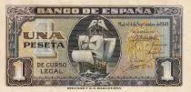 Spain 1 Peseta - Santa Maria - Serial H - 1940 - P.122