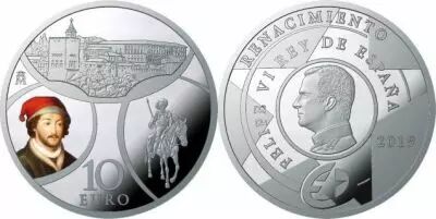 Spain 10 Euro Colorized - Renaissance - 2019 - in boxe