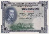 Spain 100 Pesetas - Felipe II - AU - Serial F - P.69