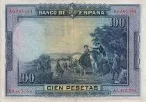 Spain 100 Pesetas M. De Cervantes - 1928 - Varieties Serial - F+ to VF - P.76