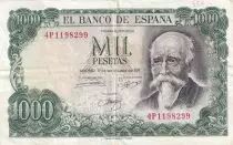 Spain 1000 Pesetas 1971 - José Echegaray - Madrid - Serial 4P