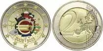 Spain 2 Euros - 10 years of the Euro - Colorised - 2012