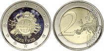 Spain 2 Euros - 10 years of the Euro - Colorised - 2012