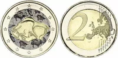 Spain 2 Euros - Cave of Altamira - Colorised - 2015