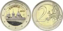 Spain 2 Euros - Escurial - Colorised - 2013