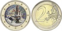 Spain 2 Euros - Guell Parc - Colorised - 2014