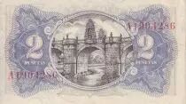 Spain 2 Pesetas - Woman - Toledo bridge - 1938 - P.95