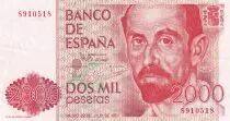 Spain 2000 Pesetas - Juan Ramon Jimenez  - 1980 - Without serial - P.159