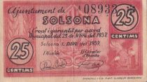 Spain 25 Centims - Solsona - 1937