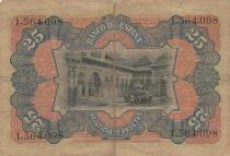 Spain 25 Pesetas - Seated Woman - 1907 - Series 1