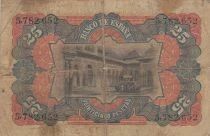 Spain 25 Pesetas - Seated Woman - 1907 - Series 4