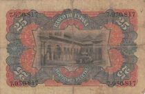 Spain 25 Pesetas - Seated Woman - 1907 - Series 7
