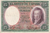 Spain 25 Pesetas - Vicente Lopez - 1931 - P.81