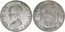 Spain 5 Pesetas,  Alfonso XIII - Arms - 1889 (89) MP-M